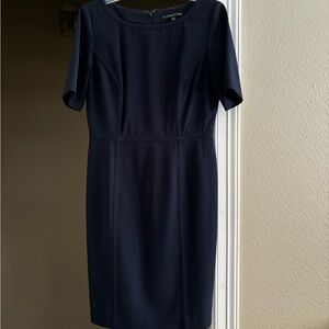 Preston & York Navy Blue Size 8 Short Sleeve Dress